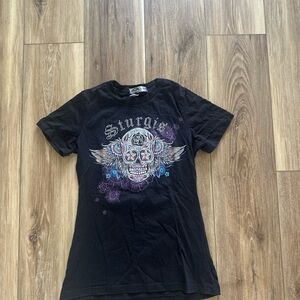 Hot Leathers women’s Sturgis 2018 Black Graphic T-Shirt  size small